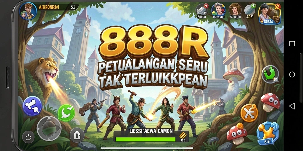 Screenshot menampilkan momen mendebarkan dalam gameplay 888R.