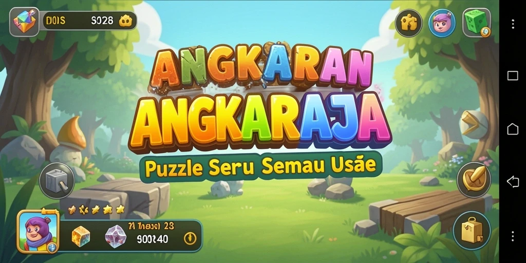 Tampilan gameplay <strong>ANGKARAJA</strong> yang penuh dengan tantangan Puzzle menanti Anda.