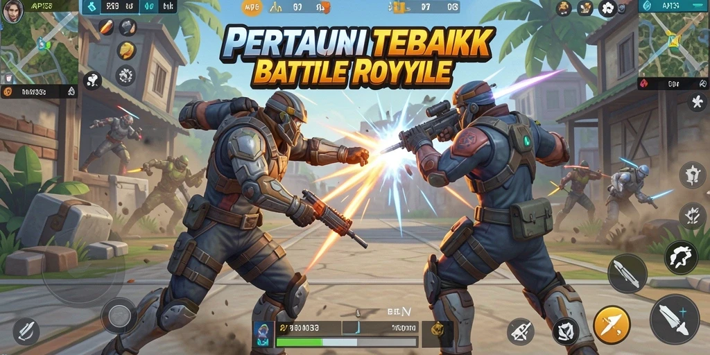Tampilan gameplay menegangkan dalam API33 saat bertarung untuk bertahan hidup.