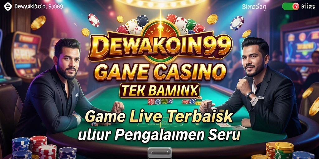 Tampilan gameplay Live Casino di DEWAKOIN99 dengan dealer langsung.
