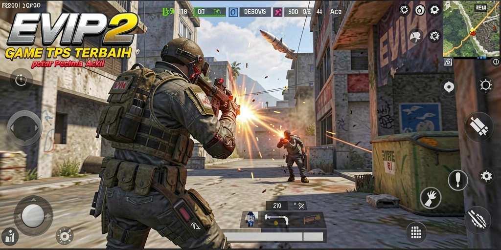 Gameplay seru dan mendebarkan di EVIP2 dengan aksi tembak-menembak yang intens.