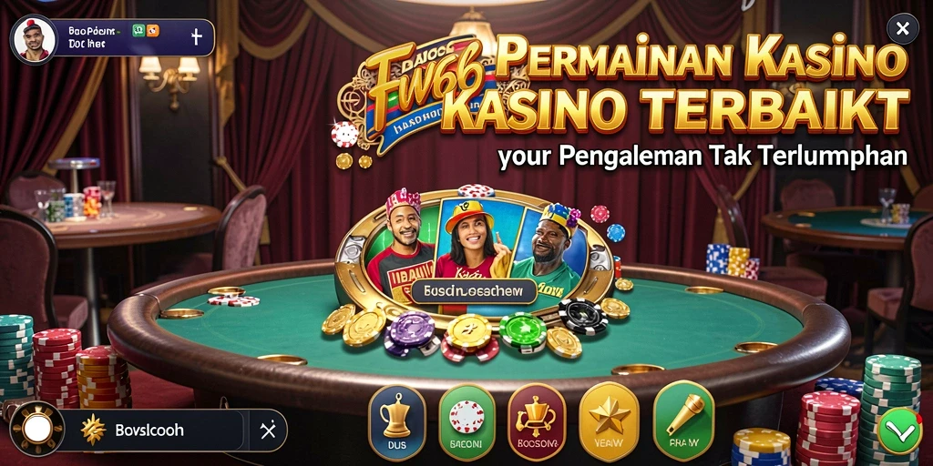 Tampilan utama FW66 dengan gameplay Kasino yang menarik.