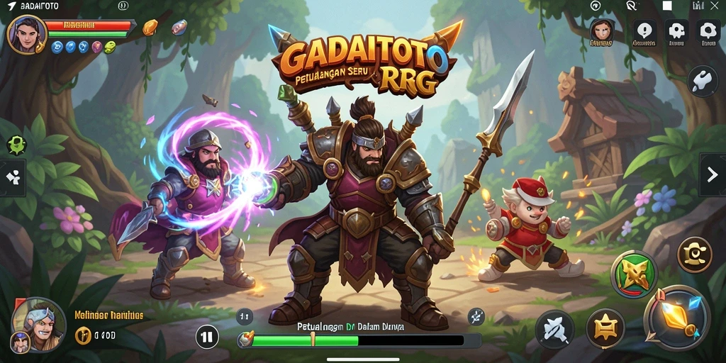 Screenshot gameplay GADAITOTO dengan aksi petualangan yang mendebarkan.