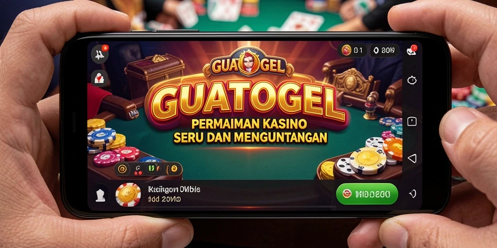 Tampilan utama GUATOGEL yang menarik menampilkan berbagai permainan Kasino.