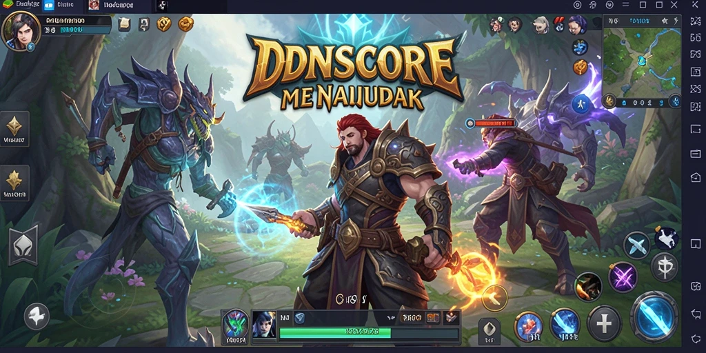 Tangkapan layar IDNSCORE menampilkan aksi seru dalam dunia MMORPG.