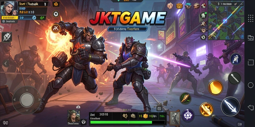 Screenshot JKTGAME menampilkan pertempuran strategi yang mendebarkan dengan grafis menawan.