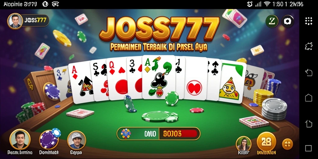 Gameplay seru JOSS777 dengan grafis menawan dalam permainan Domino.