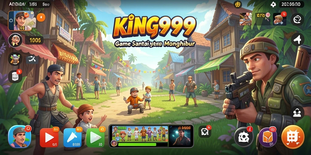 Tampilan gameplay KING999 yang penuh warna dan menyenangkan.