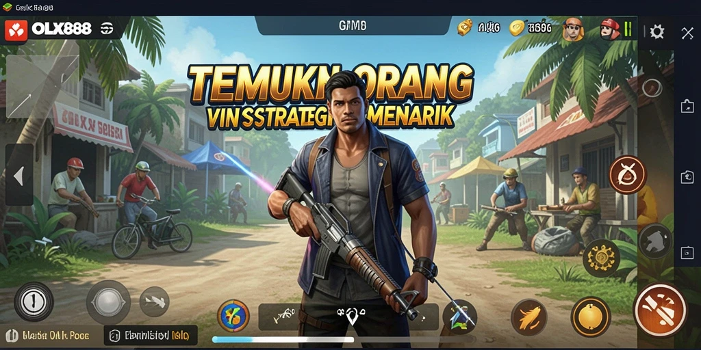 Tangkapan layar utama OLX888 menunjukkan aksi seru dalam TPS.