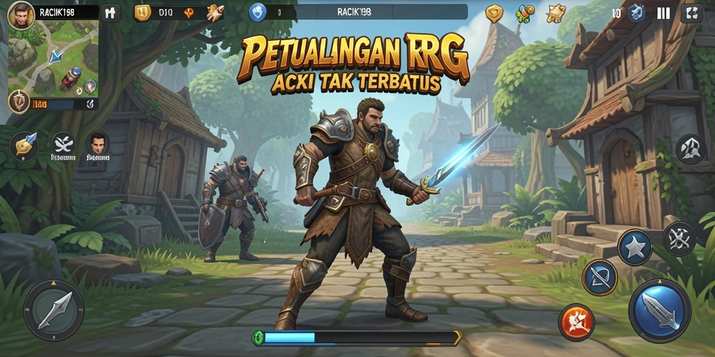 Tampilan gameplay seru di dunia ARPG yang penuh aksi.