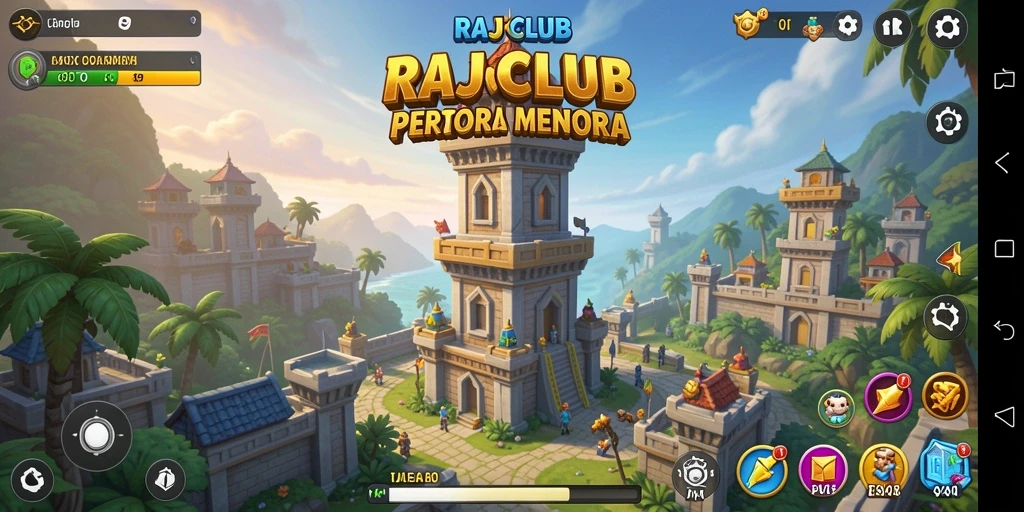 Screenshot dari gameplay RAJACLUB menampilkan aksi menara pertahanan yang mendebarkan.