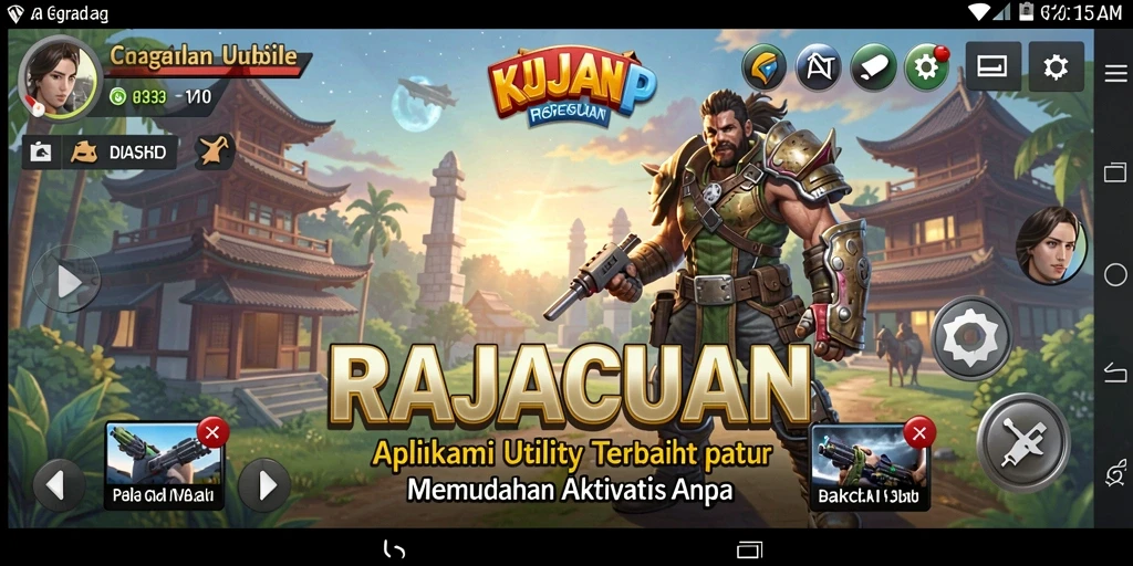 Tampilan antarmuka utama RAJACUAN yang intuitif dan menarik.