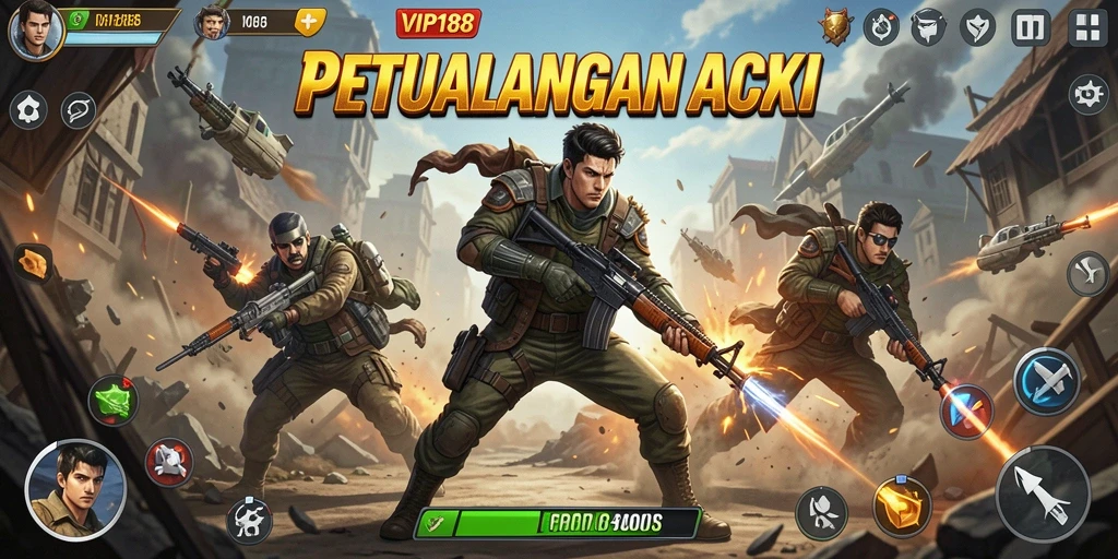 Tangkapan layar utama VIP188 menampilkan adegan aksi yang mendebarkan.